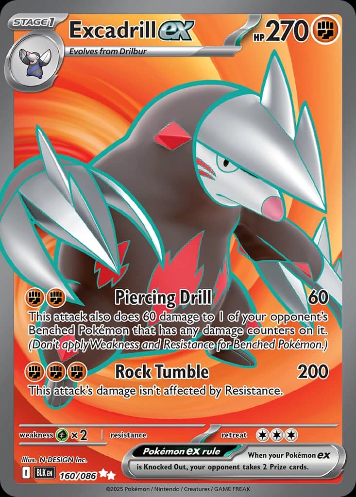 Excadrill ex - Black Bolt 160/086