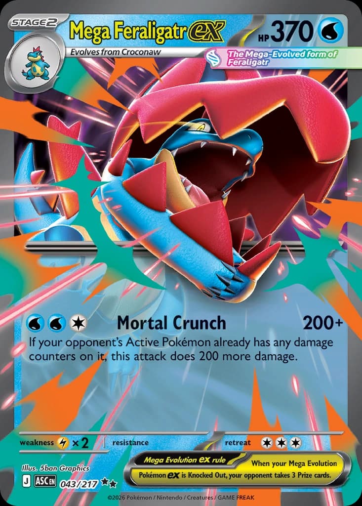 Mega Feraligatr ex - Ascended Heroes 043/217