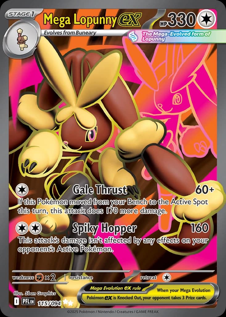 Mega Lopunny ex - Phantasmal Flames 115/094