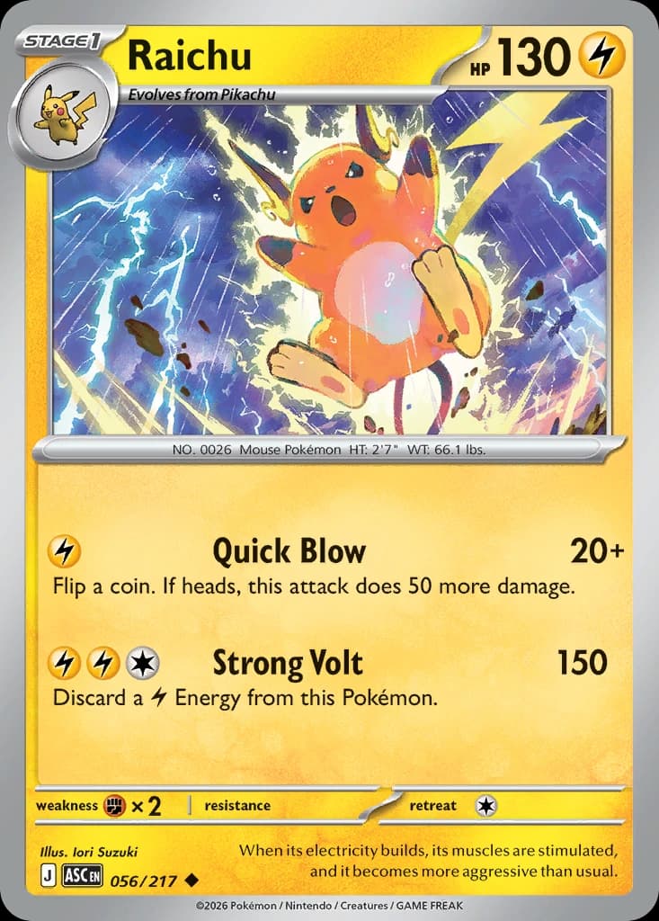 Raichu - Ascended Heroes 056/217
